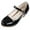 Black, variant on Gelikeya Girls Dress Shoes Dress Sandals Low-Heels Flower Littlle Girl Flats Leather Shoes Toddler Kids Party Dress Sandals, Beige