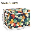 thumbnail image 5 of Yayeee Collapsible Cube Storage Bin with Lid Fabric Closet Decorative Basket with Handles, Green Clover Pattern, 5 of 7