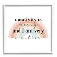 thumbnail image 4 of Stupell Industries Creativity is Messy Funny Phrase Boho Tone Rainbow, 24 x 24,Design by Daphne Polselli, 4 of 5