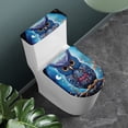 thumbnail image 2 of HELLHERO Colorful Owl Toilet Lid Covers Fits All Toilet Shapes Round Toilet Lid Dust Cover & Pack of 2 for Bathroom Home Comfort Stays in Place Adjustable, 2 of 4