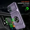 thumbnail image 2 of Dteck for Motorola Edge 2024 Case with Lanyard & Phone Tether Tab, Military Grade Drop Protection agnetic Ring Holder Kickstand Protective Phone Case for Moto Edge 2024,Violet, 2 of 8