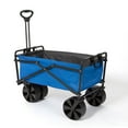 thumbnail image 4 of Seina Powder Coated Steel Collapsible Garden Cart Wagon, Blue & Grey (2 Pack), 4 of 6
