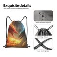 thumbnail image 4 of Disketp Red And Blue Fire Dragon B Drawstring Backpack Drawstring Gym Bags Draw String Bags for Sports, Gym, Travel, Swimming, Beach-Small, 4 of 6