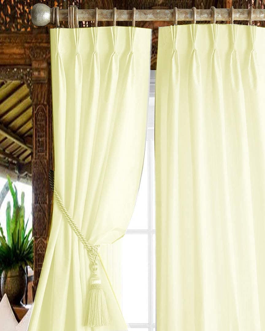 Triple Pinch Pleated Drapes Curtains Blackout for Doors & Windows with