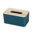 thumbnail image 2 of Desk Tissue Box Cover, Covered Plastic Storage Case for Standard Tissues, Transparent, White, 16 x 12 x 9 cm, 1 Pack, 2 of 6