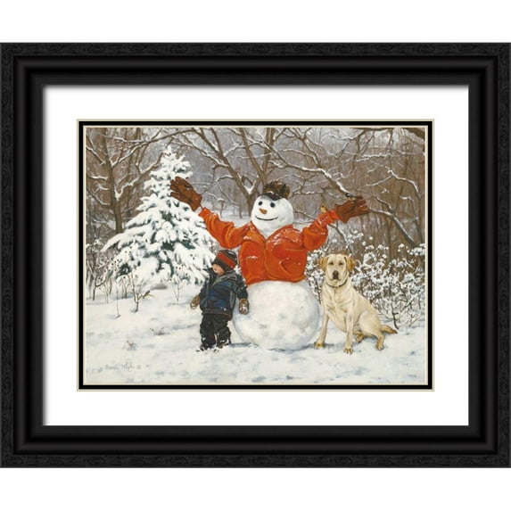 Mohr, Bonnie 14x12 Black Ornate Wood Framed with Double Matting Museum Art Print Titled - Buddies