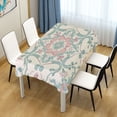 thumbnail image 2 of DEIARA Rose Red Boho Pattern Square Tablecloth 60×108in Polyester Fabric Tablecloth Washable Dust Resistant Wrinkle Resistant, 2 of 9