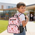 thumbnail image 4 of HUIACONG 13.5 Inch Cute Strawberry Axolotl Kids School Backpack Water Resistant Adjustable Breathable Padded Straps Multi Pocket Lightweight Large Capacity Bookbag for Preschool Elementary, 4 of 7