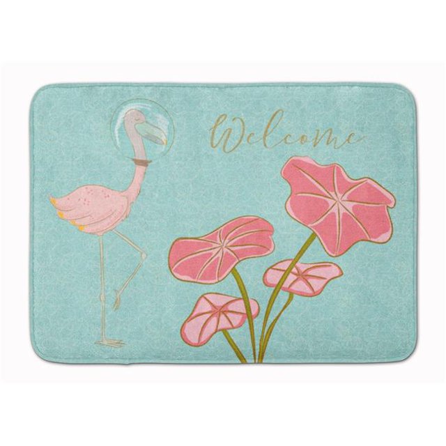 Carolines Treasures BB8532RUG Flamingo Welcome Machine Washable Memory Foam Mat