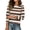 White, variant on Stralyhd Striped Blouses for Womens Basic Lightweight Long Sleeve Round Neck Tops Fashion Puff Sleeve Button Cuff Pullover Tops Business Casual Fall Spring Outfits Pink S