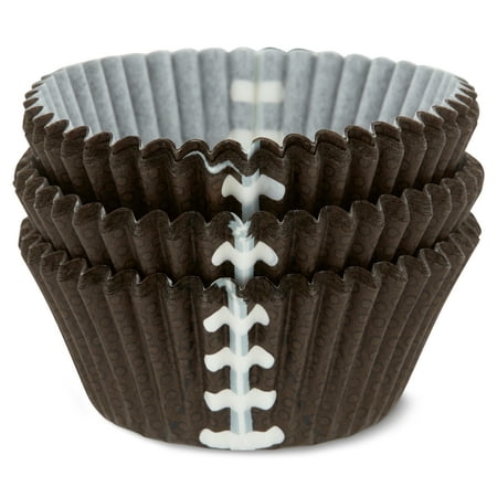 Great Value Cupcake Liners, Football, 75 Count