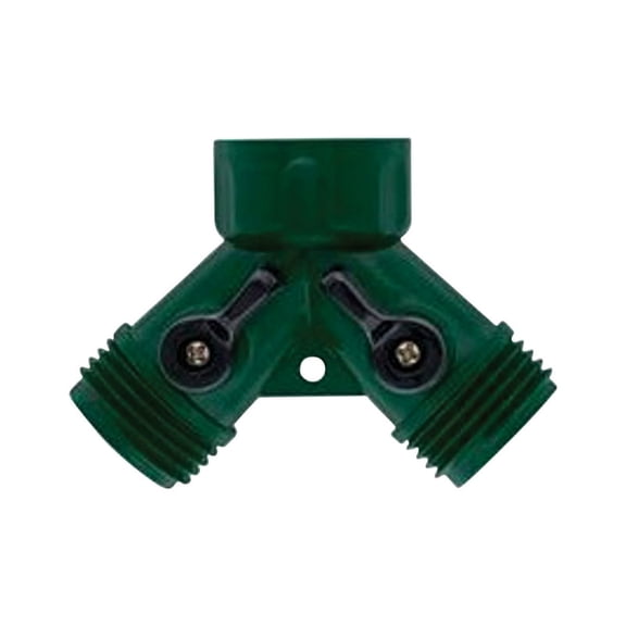 Orbit 3/4 in. Plastic Threaded Female/Male Y-Hose Connector with Shut Offs