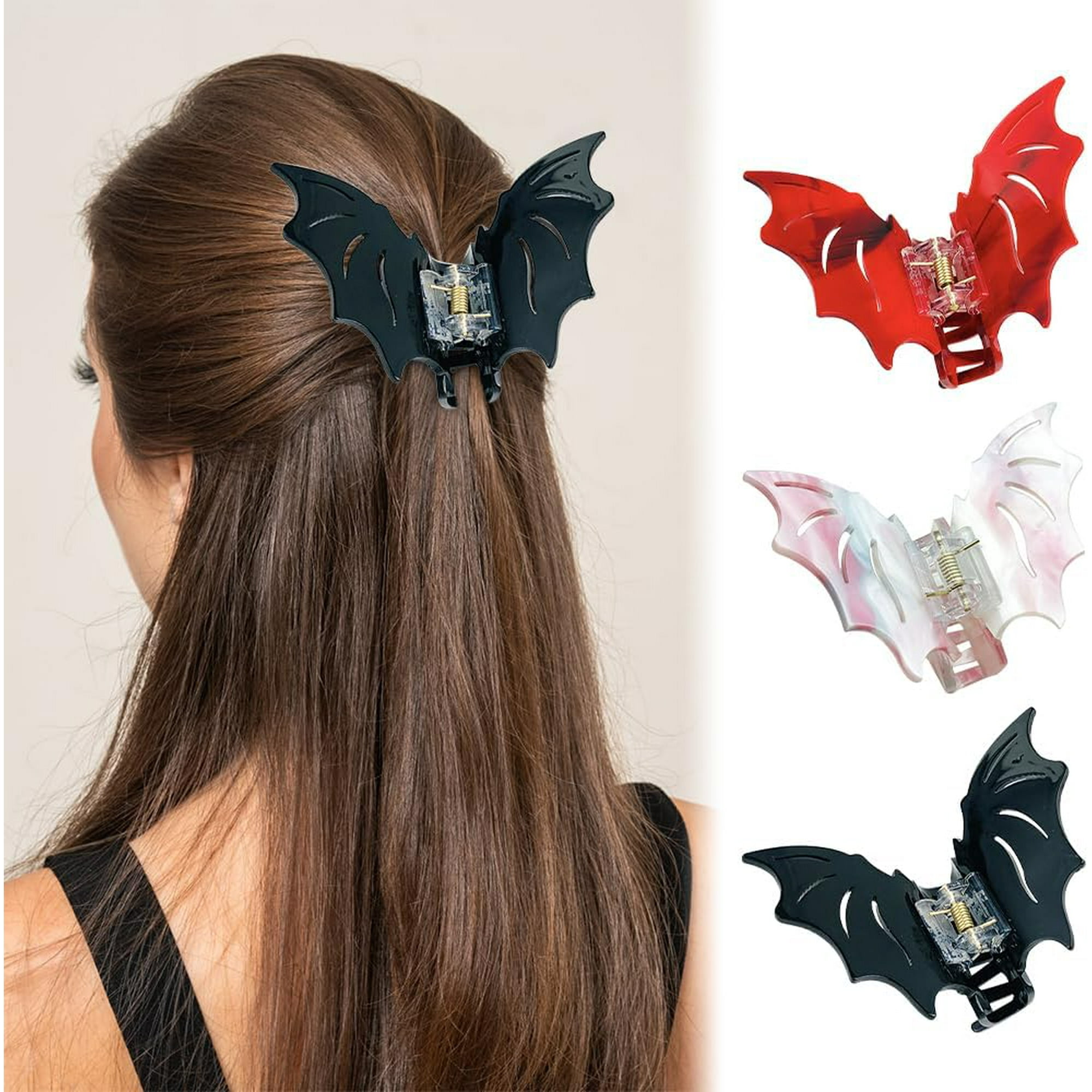 Bat. Gothic accessories, Halloween barrette, retail Wooden hair clips, Carved hairgrips, Hair jewelry