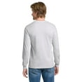 thumbnail image 6 of Gildan Heavy Cotton Long Sleeve T-Shirt, Men's Taped neck Classic Fit Ash Tee, S, 6 of 6