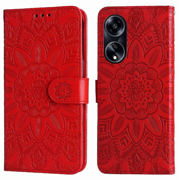 Funda tipo cartera GANGXUN para OPPO A98 , diseño girasol, cuero PU, soporte, cierre magnético, tarjetero