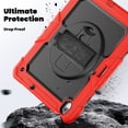 thumbnail image 4 of XYX For iPad Air 13 inch Case (2025 M3/2024 M2), 360 Rotating Shockproof Cover with Stand, Screen Protector, Shoulder Strap, Red, 4 of 7