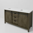 thumbnail image 6 of Marsyas 60 in W x 22 in D Rustic Brown Double Bath Vanity and Cultured Marble Countertop, 6 of 8