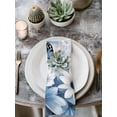 thumbnail image 3 of nqOlkjepod Blue White Floral Cloth Napkins Set of 8 Reusable Dinner Napkins, Elegant Rustic Butterfly Botanical Cocktail Napkin Washable Table Napkins for Wedding/Holiday Party/Baby Shower 20"x20", 3 of 8