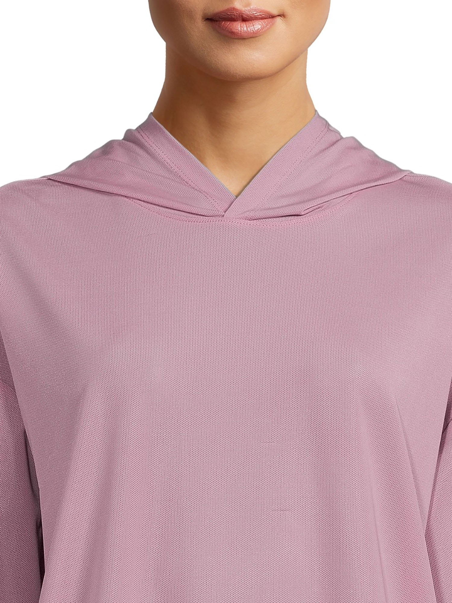 Avia Women's Athleisure Long Sleeves Mesh Hooded Pullover