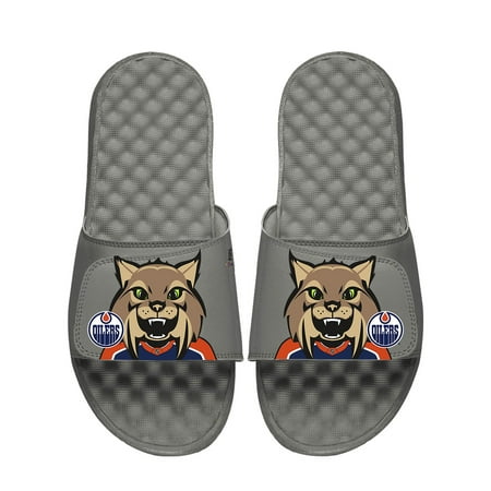Youth ISlide Gray Edmonton Oilers Team Mascot Slide Sandals