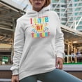 thumbnail image 2 of I Love My Teacher, Appreciation for Teachers, Teachers' Day, White Hooded Sweatshirt or Hoodie, Small, 2 of 5