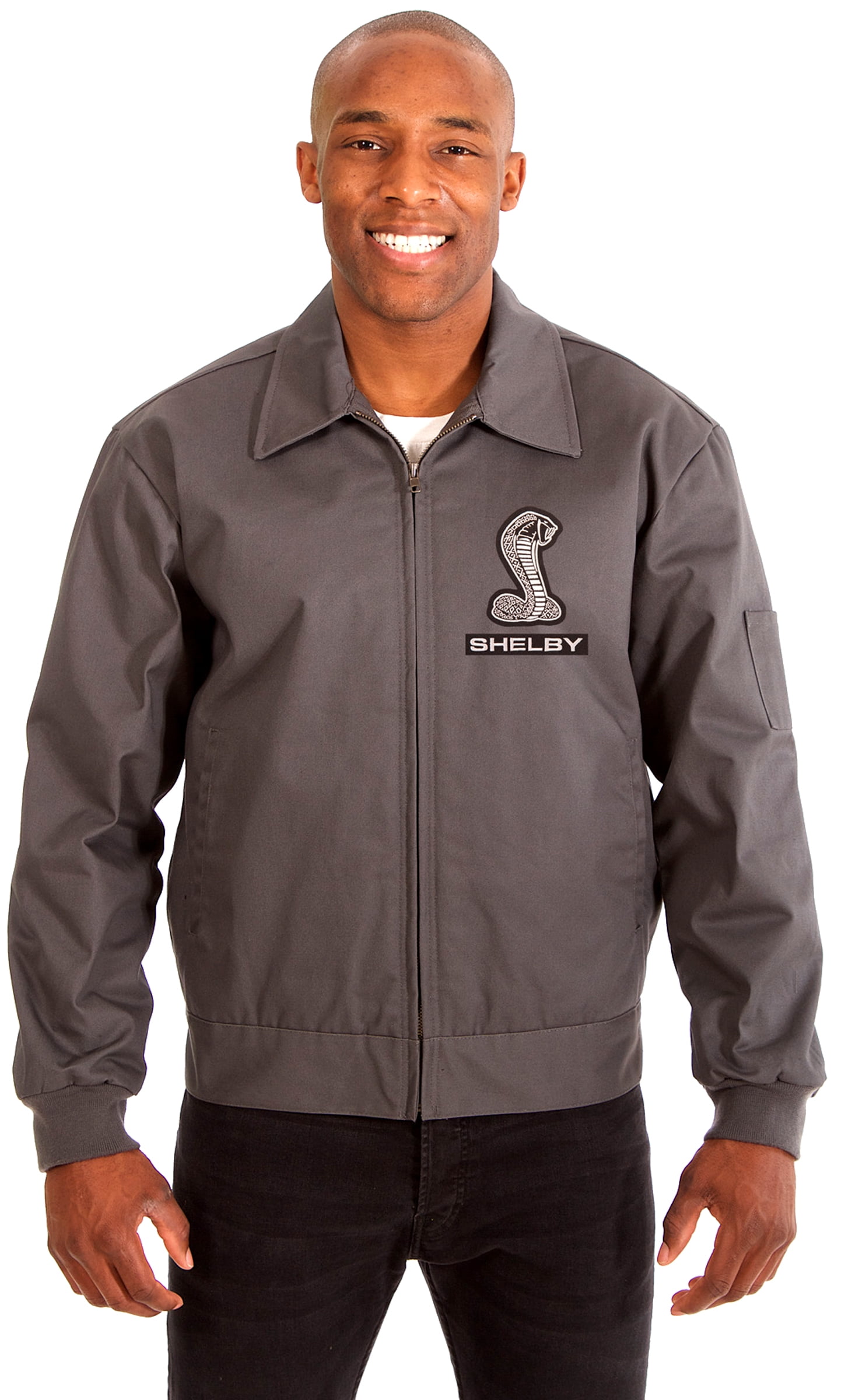 JH Design Carroll Shelby Men's Mechanics Jacket Front & Back Emblems