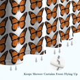 thumbnail image 6 of White Butterfly Orange Pattern Shower Curtain 72"x84" ,Bathroom Decorative Shower Curtains Set with 12 Hooks,Modern Waterproof Washable Shower Curtain, 6 of 6