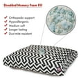 thumbnail image 3 of Majestic Pet | Chevron Shredded Memory Foam Rectangle Pet Bed For Dogs, Removable Cover, Black, Large, 3 of 6