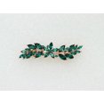 thumbnail image 2 of Faship Gorgeous Green Rhinestone Crystal Small Floral Hair Barrette Clip, 2 of 4