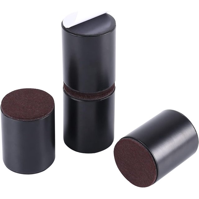 Redondo, 60x52 mm, juego de cuatro, negro, elevador de patas de mesa y cama de alta resistencia, artefacto de elevación de patas de mesa de acero al carbono, cojín para patas de sofá de mesa de café JM