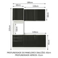 thumbnail image 3 of Cocina Integral Completa Modular Madesa Lux 180cm BN 01, 3 of 5