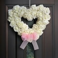 thumbnail image 5 of Ongmies Valentines Day Wreath Clearance Idyllic Heart Shaped Wreath Floral Rose Artificial Garland Door Wreath for Home Wedding Valentine'S Day Decoration Home Decor C, 5 of 8