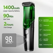 Beard Trimmer for Men for Less Mess: Vacuum Mustache Trimmer with Adjustable Length Comb- IPX7 Waterproof -Rechargeable Built-in Electric Trimmer for Beard, Mustache and Stubble