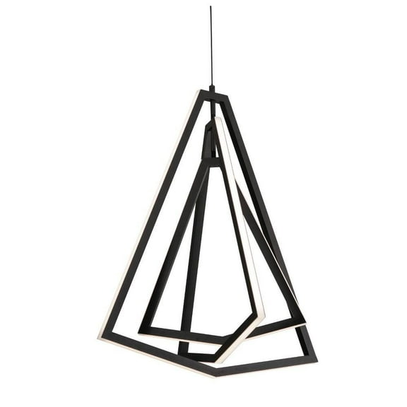 Afx Gnap27l30d1 Gianna 24" Wide Led Pendant - Black