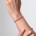 thumbnail image 5 of Gem Stone King 2.80 Ct Round Red Created Ruby 18K Yellow Gold Plated Silver Bracelet for Women, 5 of 5