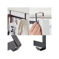 thumbnail image 4 of Over The Door Hook Organizer Rack, Metal Coat Hanger Door 5 Hooks Hanger Black, 4 of 5