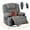 Dark gray (chenille), variant on Power Recliner Chair with Massage and Heat, 360° Swivel Rocker, Overstuffed Wide Seat, Cup Holders & Storage for Living Room