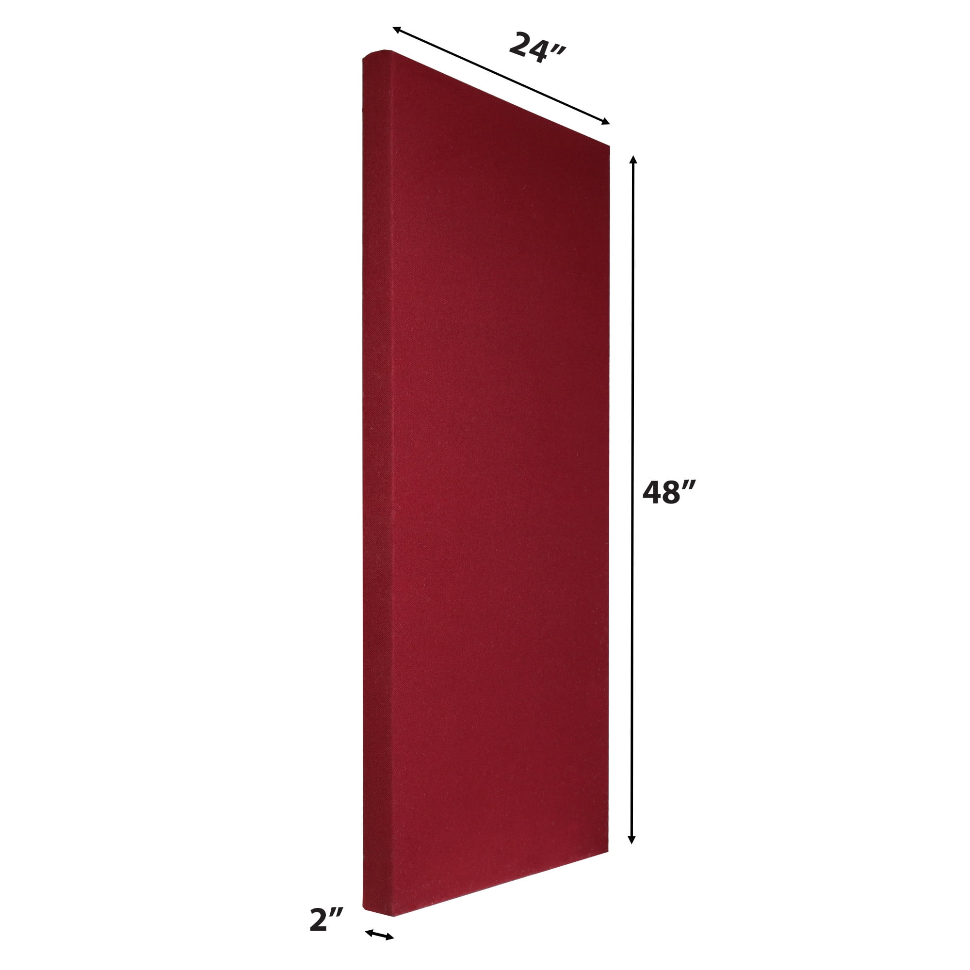 ATS Acoustics ECO Panel Low-VOC Professional Studio Recording Booth Sound Absorbing Acoustic Panel 24" x 48" x 2" (Claret)