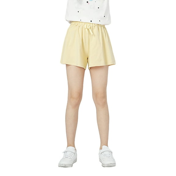 WOLLED Kids Girls Cotton Shorts Youth Striped Sweat Pants Summer Jogging Casual Shorts for 5-12years