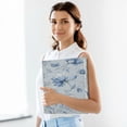 thumbnail image 6 of 3 Ring Binder 1.5 inch Round Rings with Interior Pockets Binders Organizer Office School 1Pack Exquisite Blue Peony Design, 6 of 10