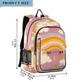 thumbnail image 2 of FORMRS School Backpack 17" Student Travel Bag with Laptop Compartment, Purple Retro Rainbow, 2 of 7