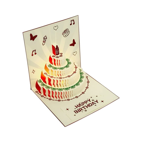 Birthday Celebration Card with Builts In Lights and Melodies Festival Atmospheres Card Musical Greeting Card for Kids