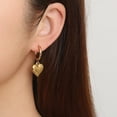thumbnail image 3 of Sunyuer 18K Gold Plated Heart Drop Dangle Huggie Earrings for Women | 925 Sterling Silver Post Love Heart Earrings | Lightweight Jewelry Gift, 3 of 5