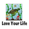 thumbnail image 2 of Turtle Wall Decal Love Your Life Inspirational Quote Turtle Wall Sticker Decor Vibrant Sea Living Room Decoration - Size: 20 In X 18 In, 2 of 5