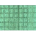 thumbnail image 1 of Ahgly Company Machine Washable Indoor Rectangle Checkered Turquoise Blue Modern Area Rugs, 8' x 12', 1 of 4