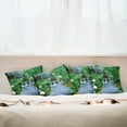 thumbnail image 3 of Ambesonne Nature Throw Pillow Cover 4 Pack, Waterfall Rocks Forest, 24", Fern Green Pale Blue, 3 of 6