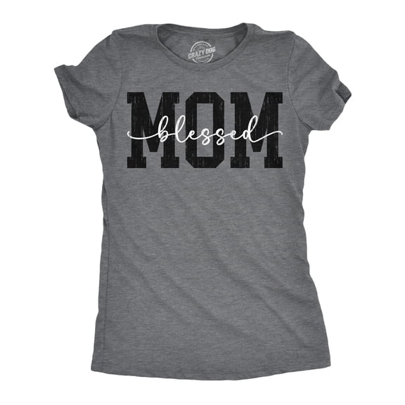 Womens Funny T Shirts Mom Blessed Cute Mothers Day Tee For Ladies Womens Graphic Tees