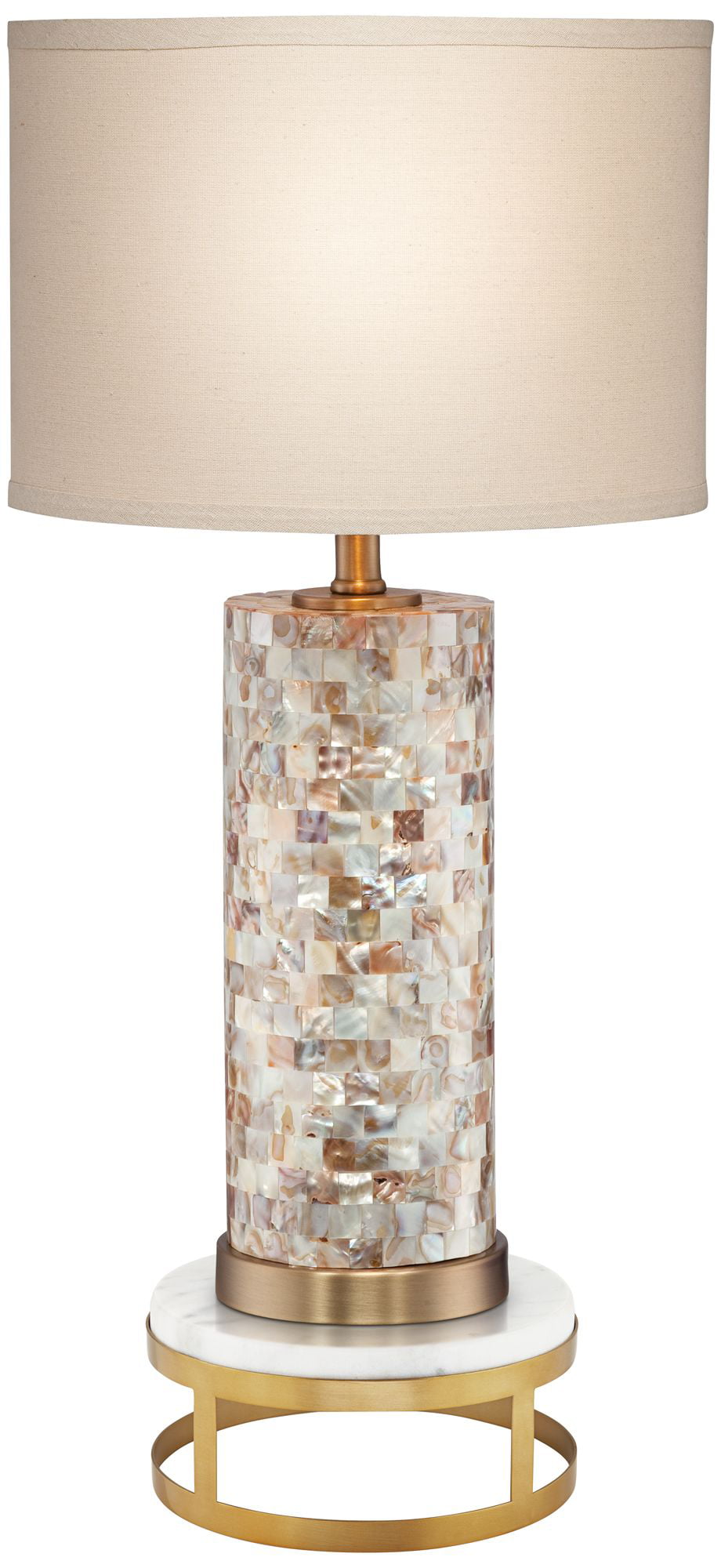 Luxe 10” Semi-Transparent Fabric Round/Barrel Replacement Table Floor Lamp Shade 