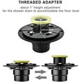 thumbnail image 3 of 2 inch Shower Drain Base Flange Kit with Rubber Coupler Gasket, Threaded Adjustable Ring Adaptor for No Hub Square Linear Floor Drain Installation$$Tools & Hardware Other, 3 of 6