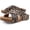 Leopard Linen, variant on Women's Ablette Criss Cross Wedge Sandal, Bone, 10